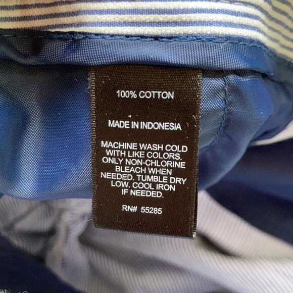 Express Blue & White Striped Cuffed Shorts, Size 0 - Picture 4 of 5